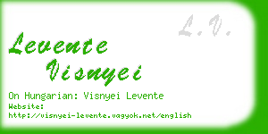 levente visnyei business card